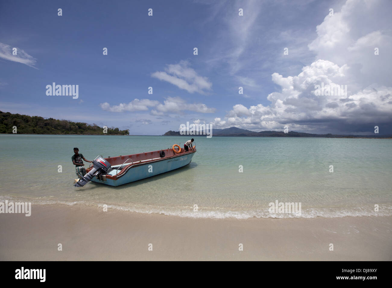 Mare delle Andamane, Ross e smith Island Isole Andamane, India Foto Stock