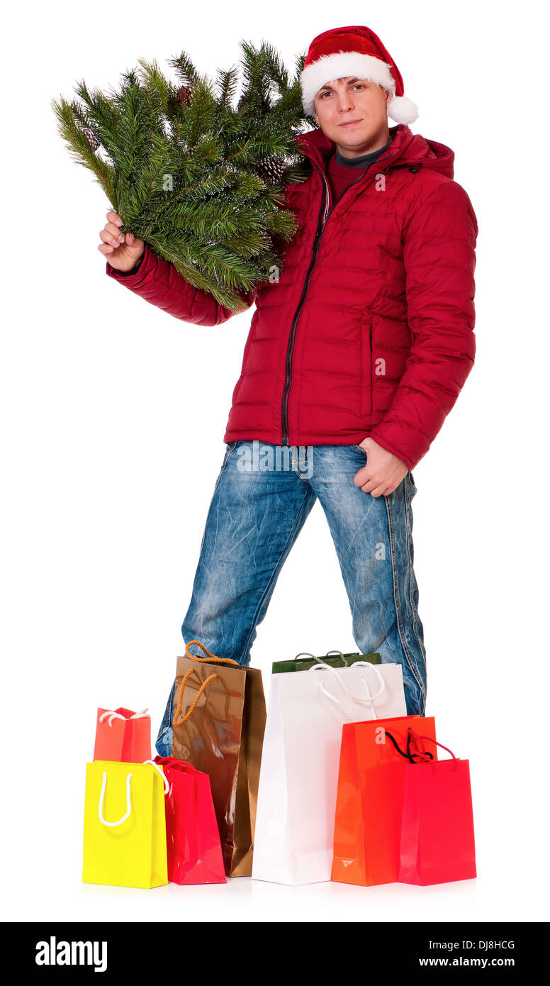 Uomo in abbigliamento invernale Foto Stock