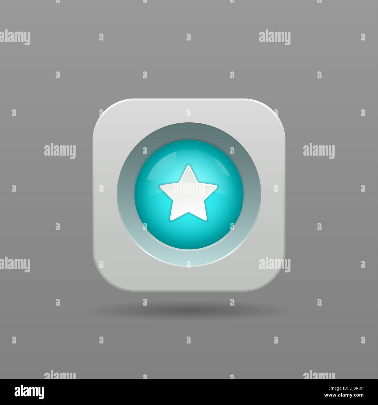 Pulsante a stella - Vettore Icona App Foto Stock