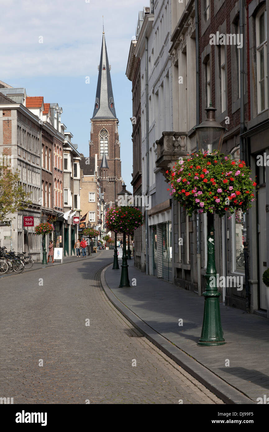 La strada dello shopping di Maastricht, Paesi Bassi Foto Stock