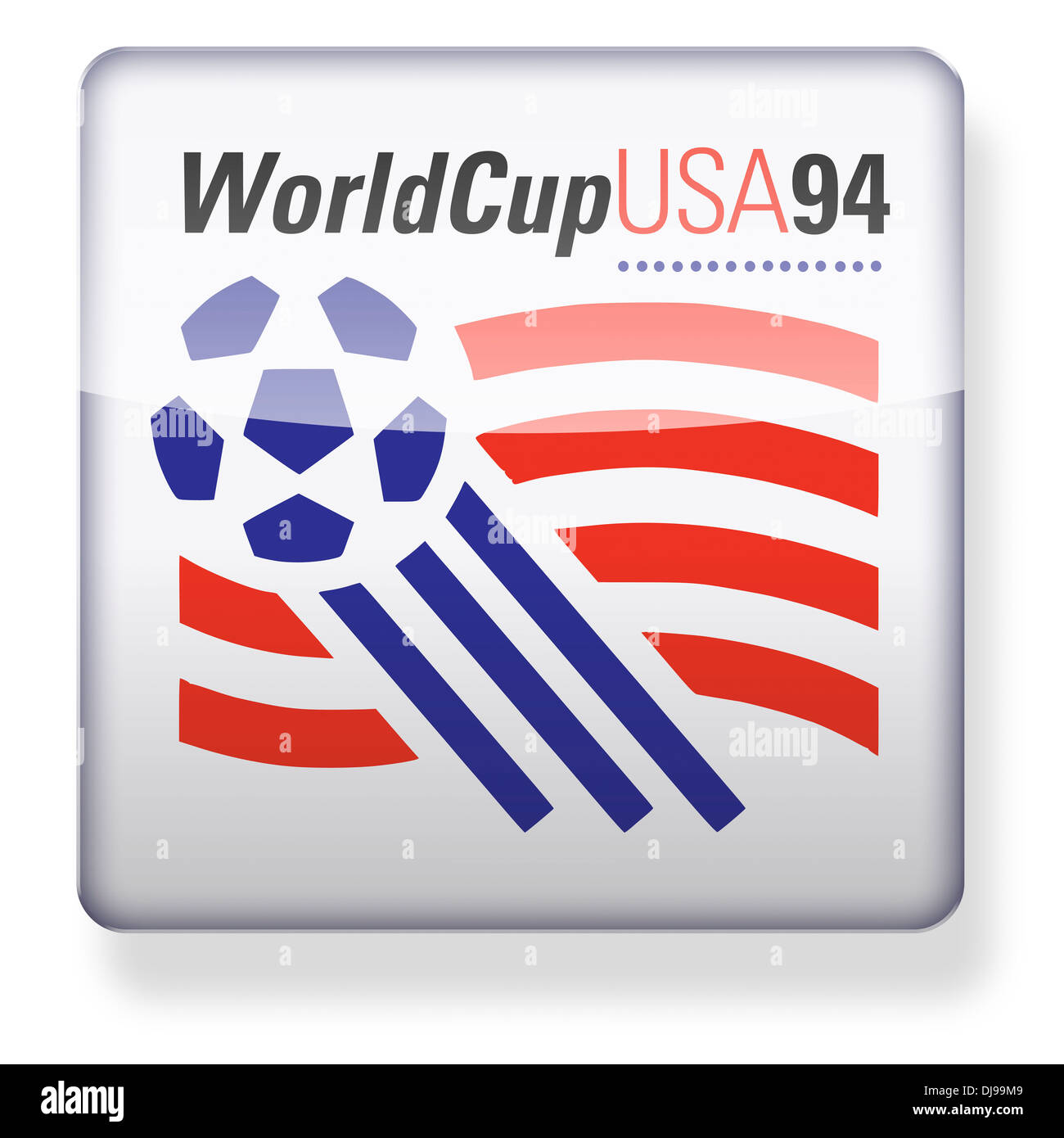 Stati Uniti d'America 1994 World Cup logo come l'icona di un'app. Percorso di clipping incluso. Foto Stock