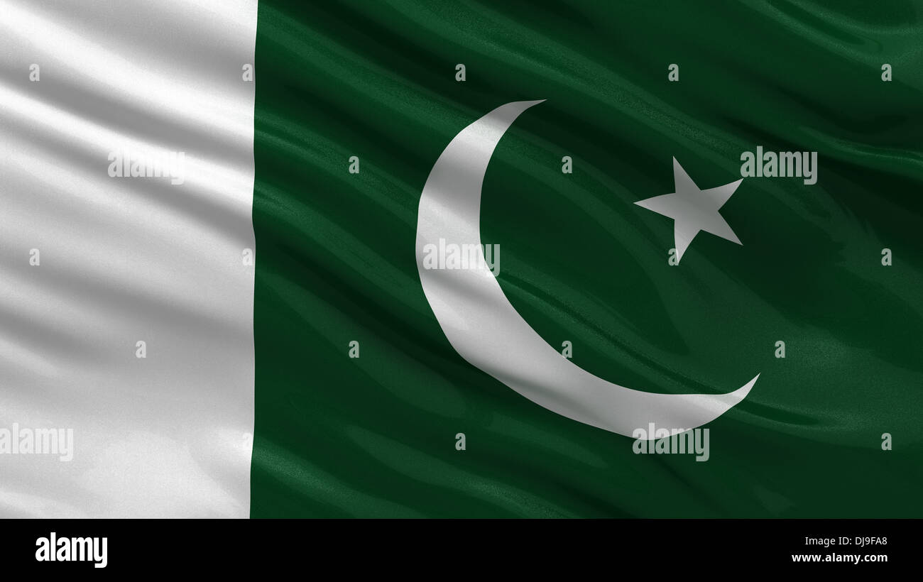 Bandiera del Pakistan Foto Stock