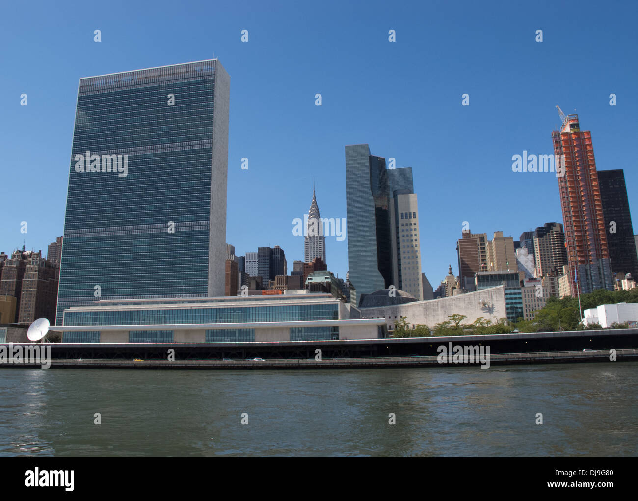 Palazzo delle Nazioni Unite sulla riva del fiume est,New York,STATI UNITI D'AMERICA. Foto Stock