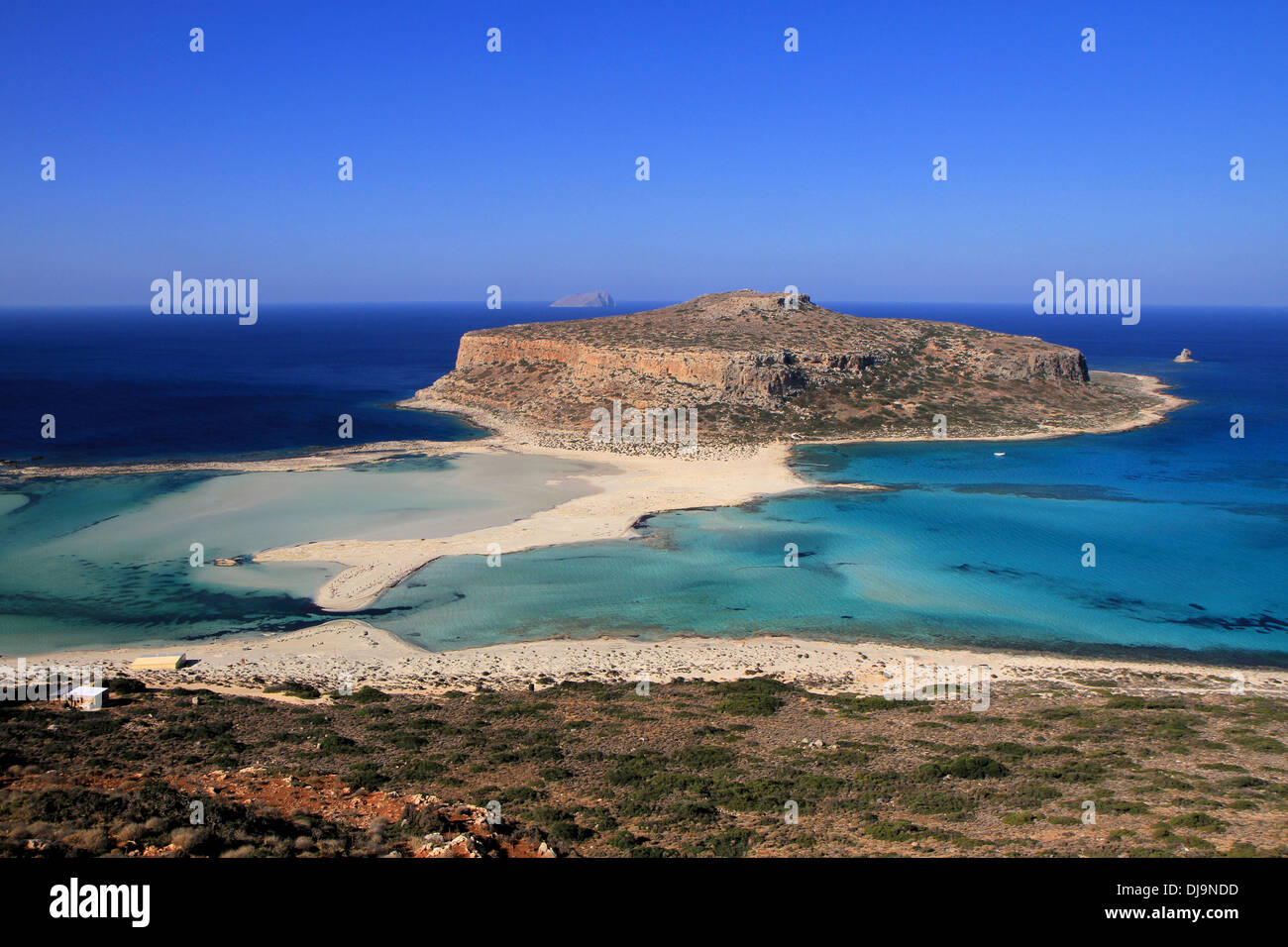 Vista aerea di Balos bay, Creta, Grecia Foto Stock