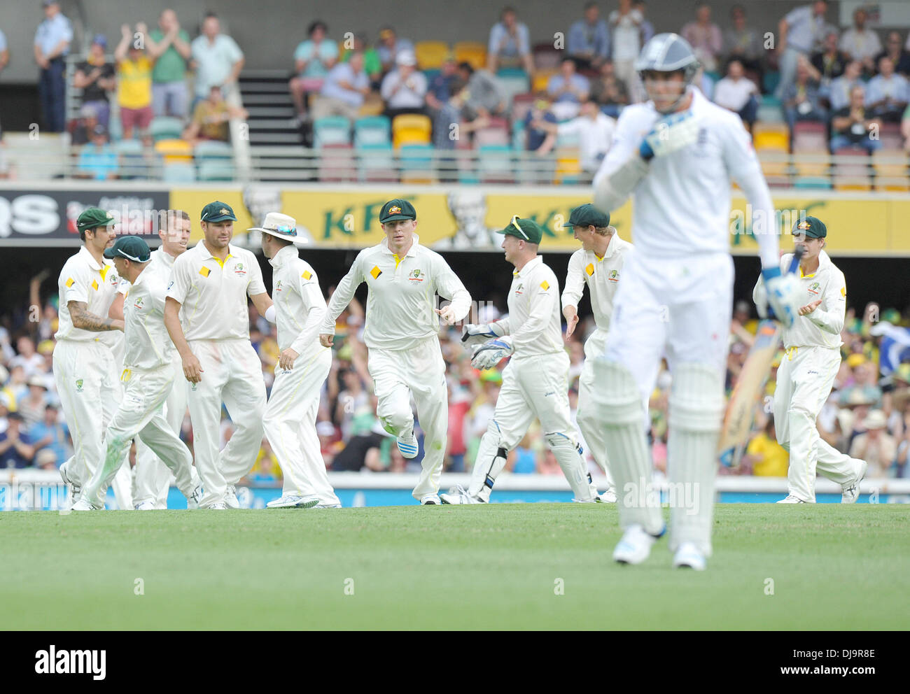 Brisbane, Australia. 22 Novembre, 2013. AUSTRALIA Gabba Cricket Ground. Il giorno 2 della prima prova di ceneri 2013/14 Australia v Inghilterra. © Azione Sport Plus/Alamy Live News Foto Stock