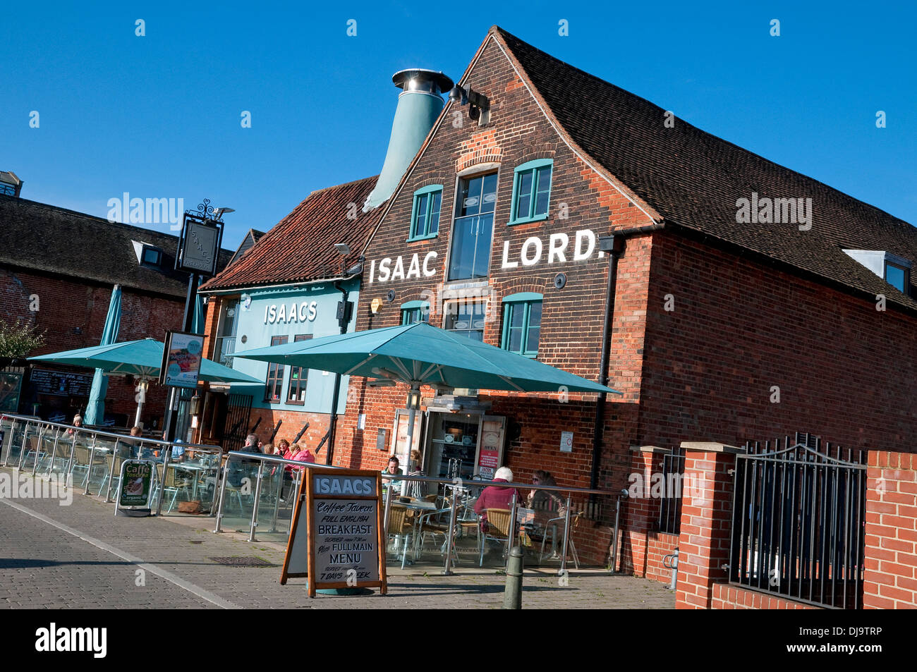 Isaac signore public house restaurant cafe, Ipswich, Suffolk, Inghilterra Foto Stock