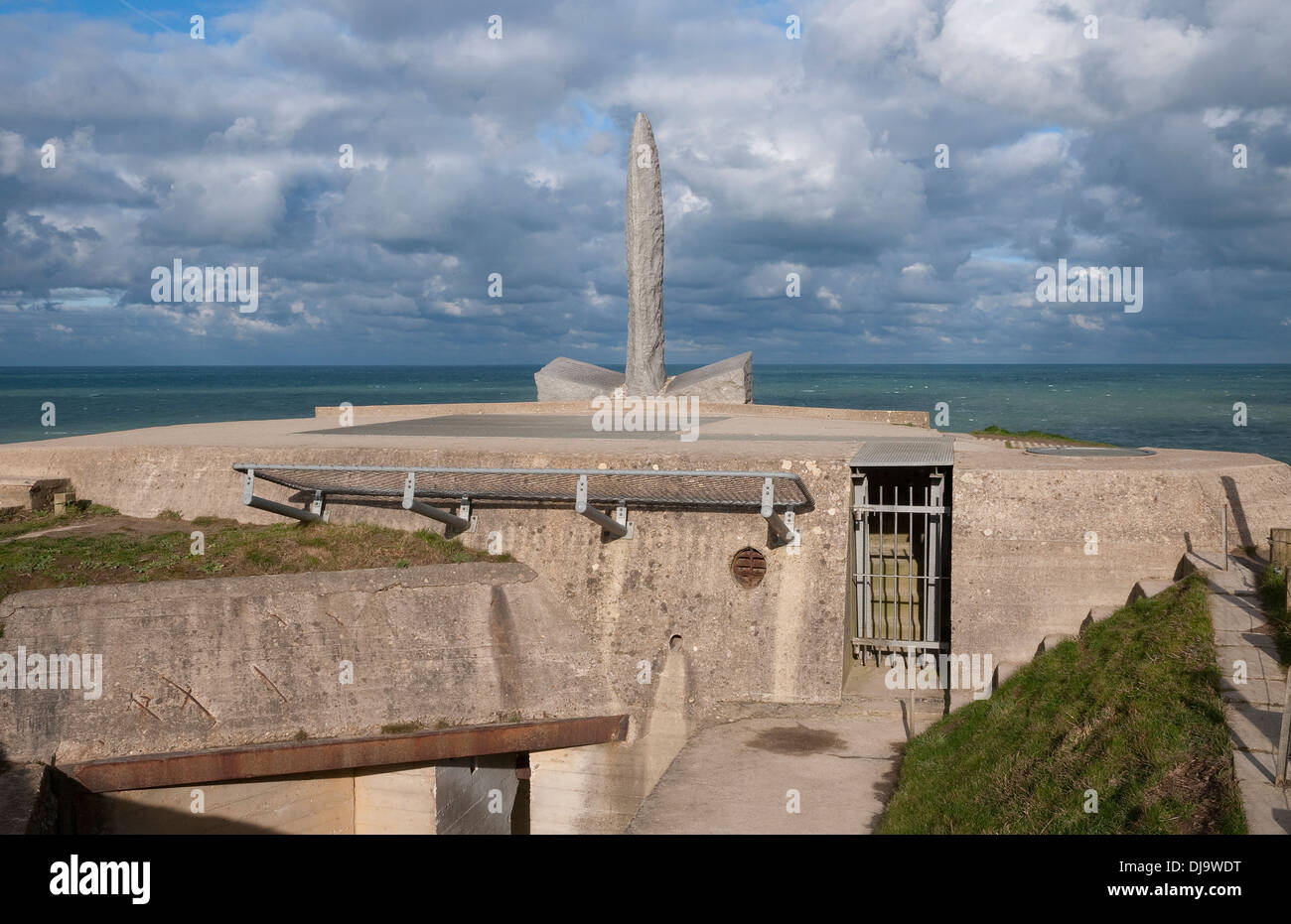 Pointe du Hoc, Normandia, Francia Foto Stock