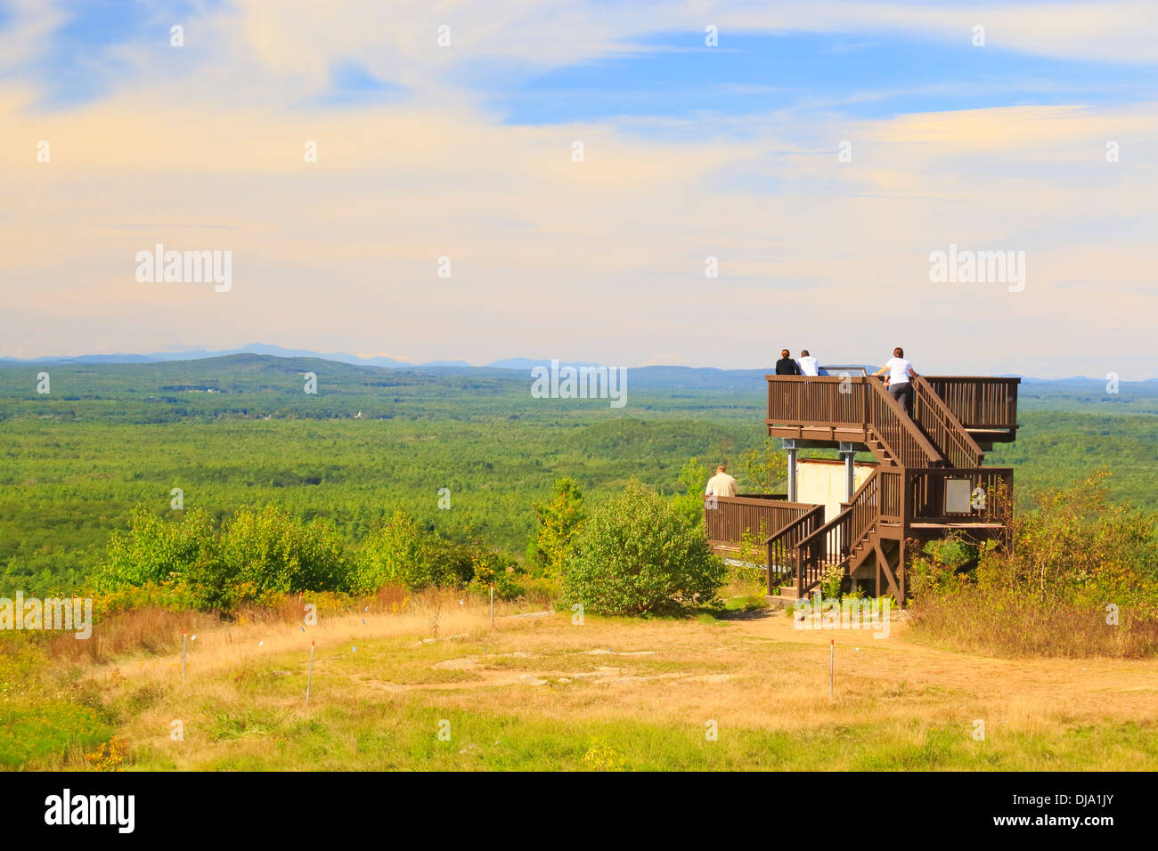 Vista del Monte Washington, Mount Agamenticus, York, Maine, Stati Uniti d'America Foto Stock
