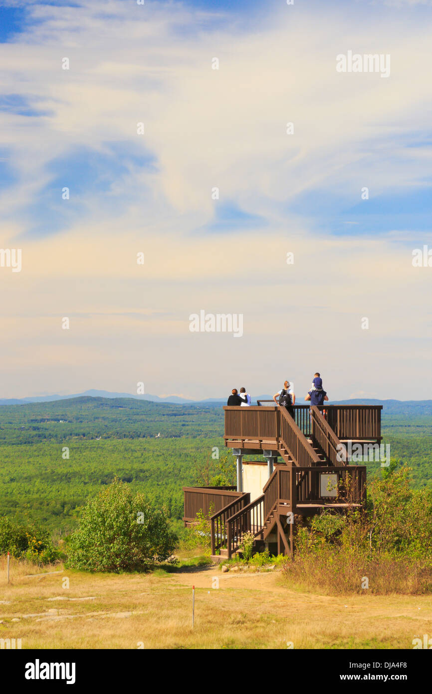 Vista del Monte Washington, Mount Agamenticus, York, Maine, Stati Uniti d'America Foto Stock