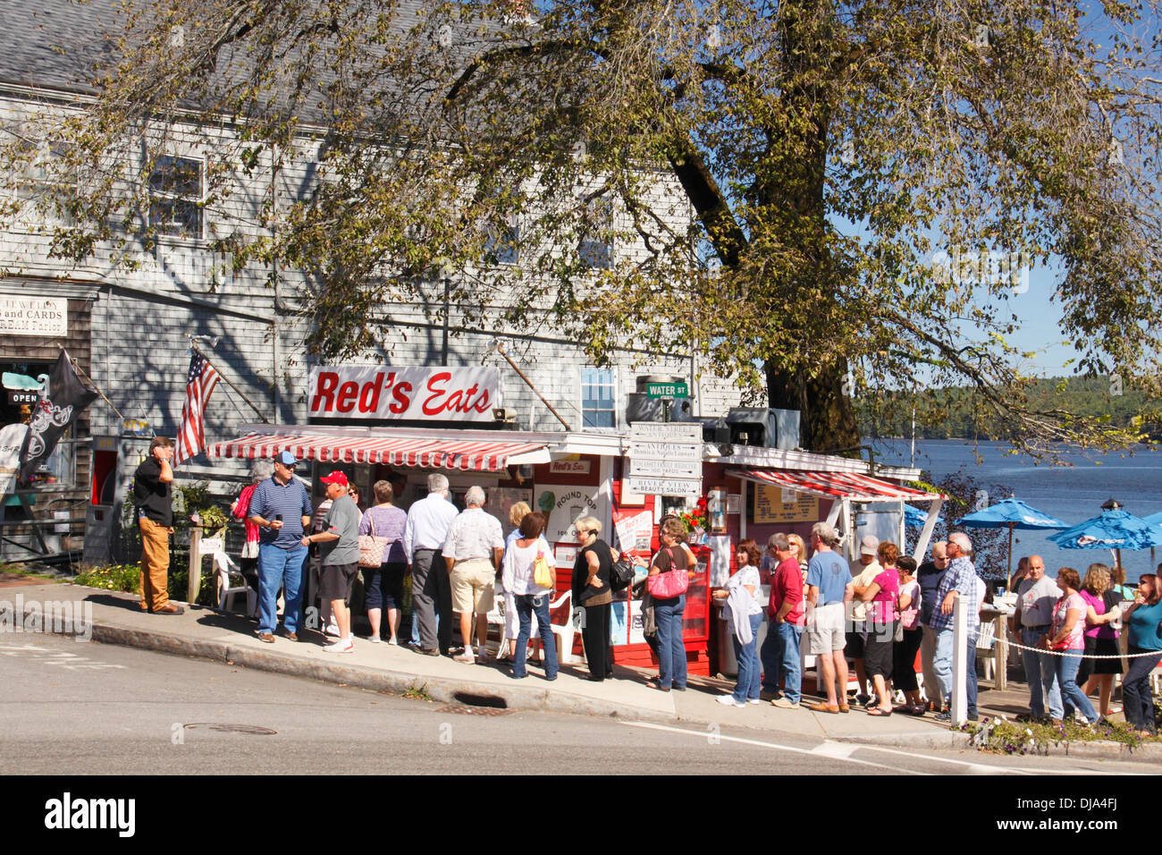 Red's mangia, Wiscasset, Maine, Stati Uniti d'America Foto Stock