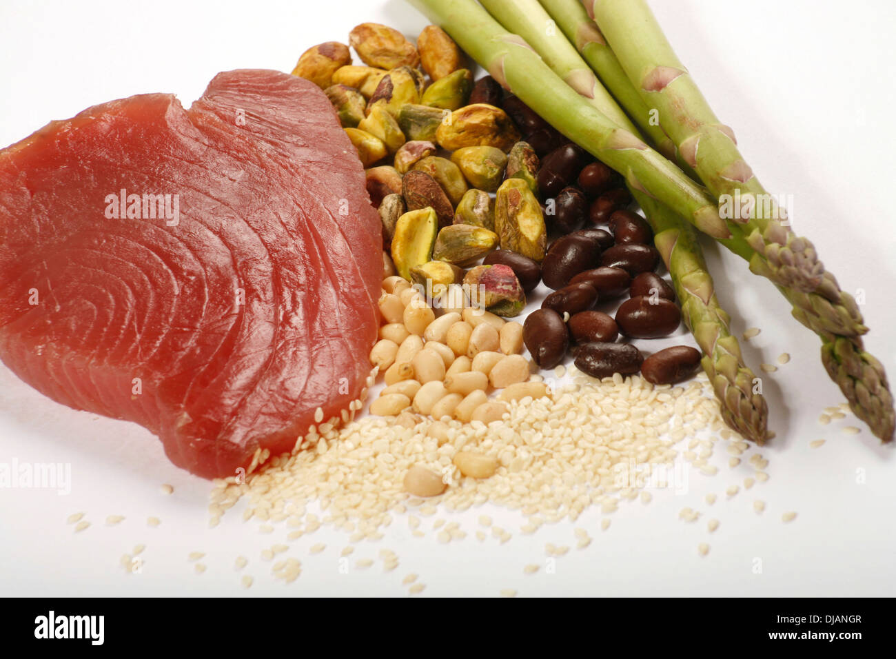 Gli alimenti ricchi di vitamina B1 Foto Stock