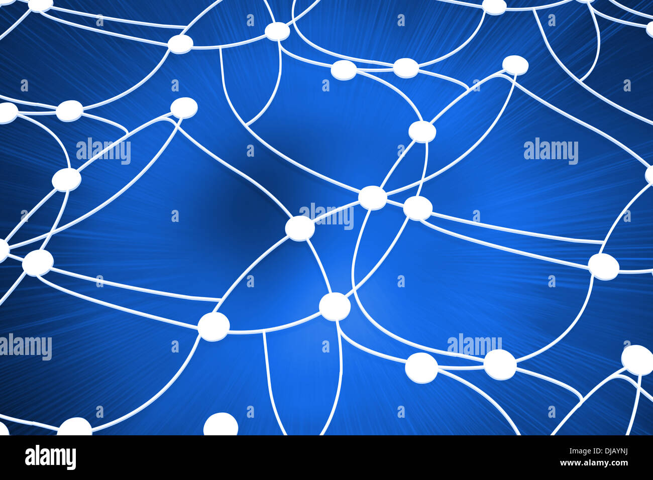 Il futuristico shiny punti collegati con linee Foto Stock