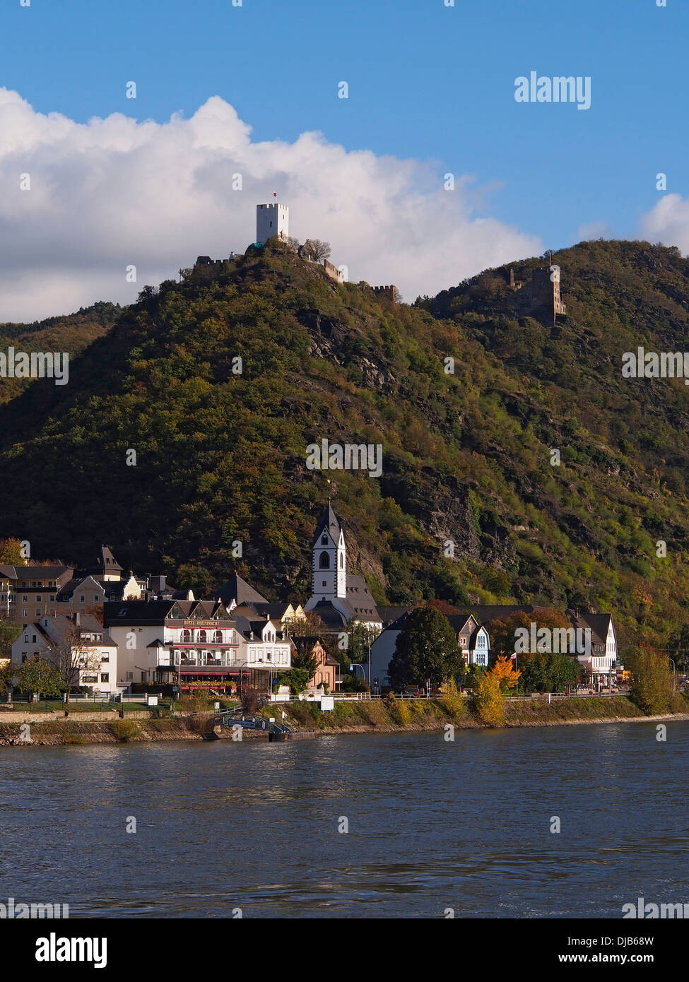Castello nella valle del Reno, Germania, Foto Stock