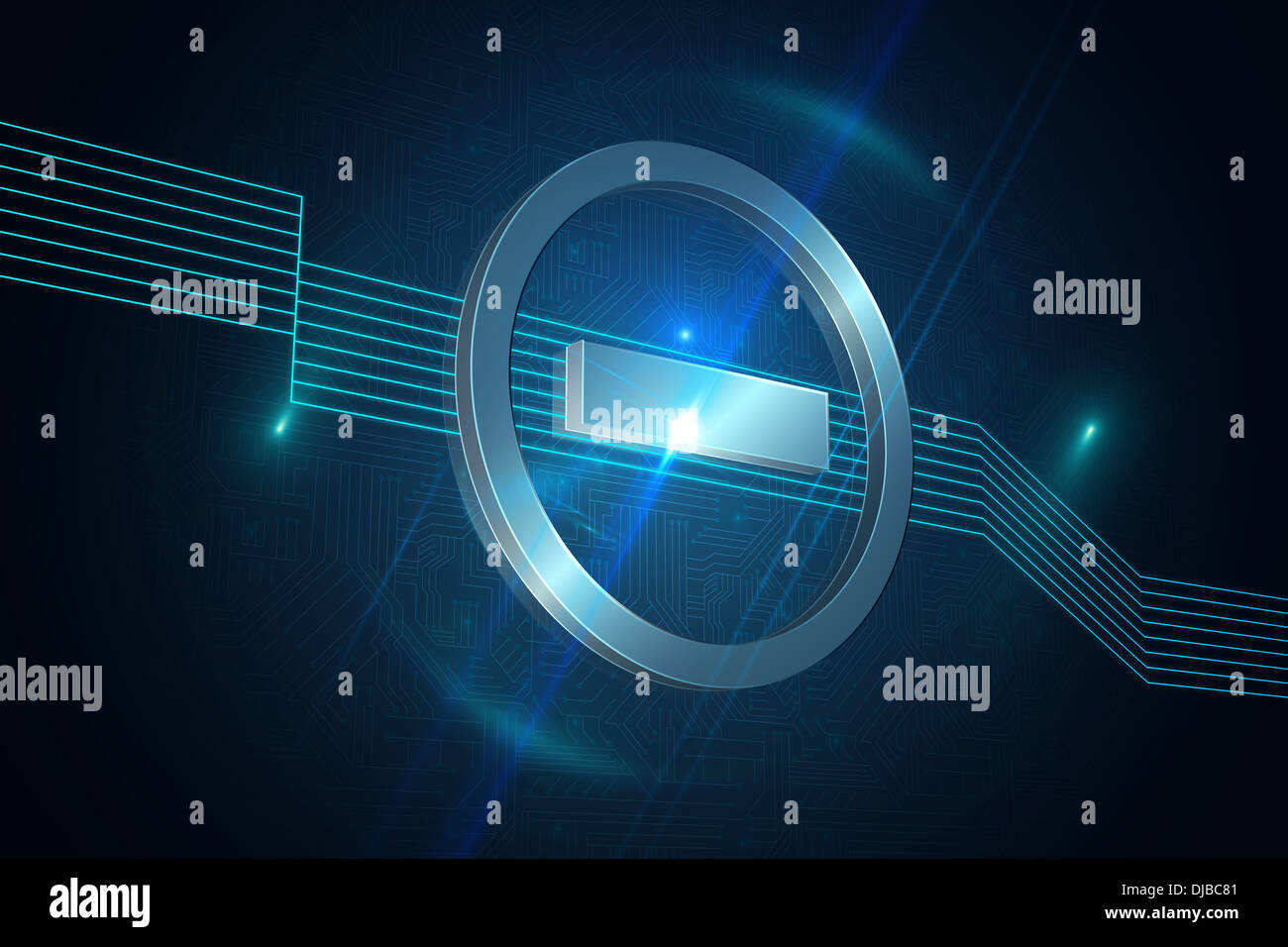 Icona di elaborazione in background tecnico Foto Stock