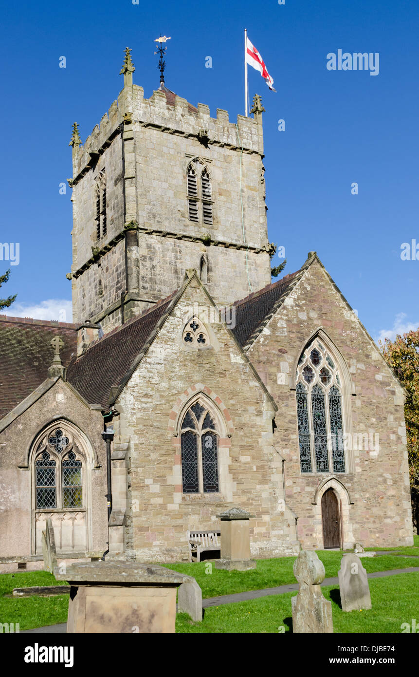 St Laurences Chiesa Parrocchiale in Shropshire città di Church Stretton Foto Stock