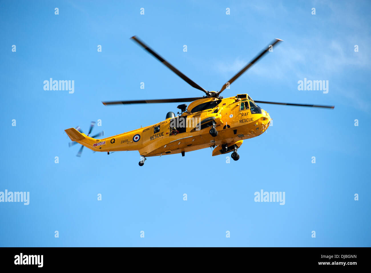 RAF Seaking aria di mare Salvataggio in elicottero Royal Air Force Foto Stock