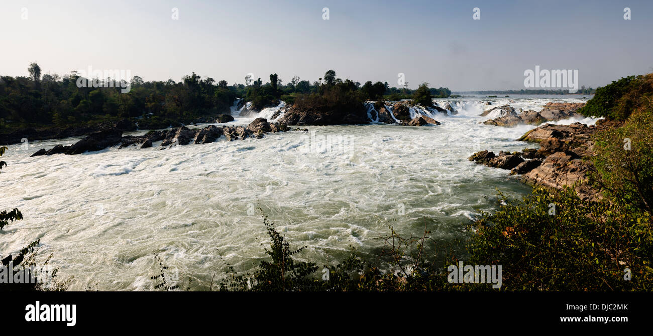 Khon Phapheng cade, 4000 isole, del fiume Mekong, Champassack, Laos. Foto Stock