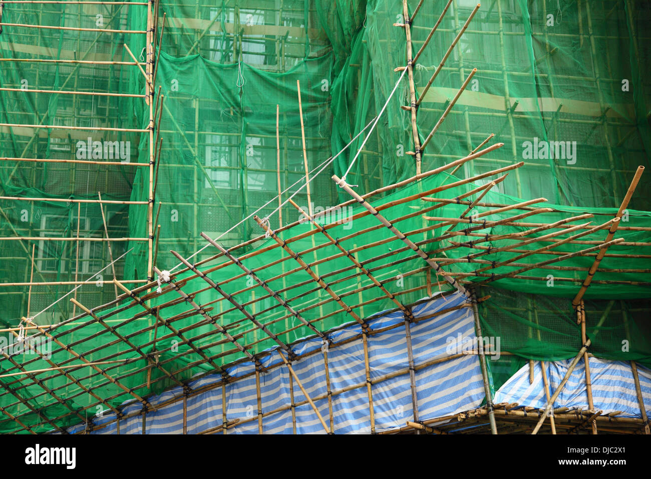 Lavori di costruzione nella città di Hong Kong, Cina Foto Stock