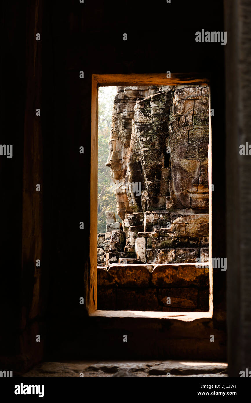 Prasat in Bayon Angkor Thom, Siem Reap, Cambogia. Foto Stock