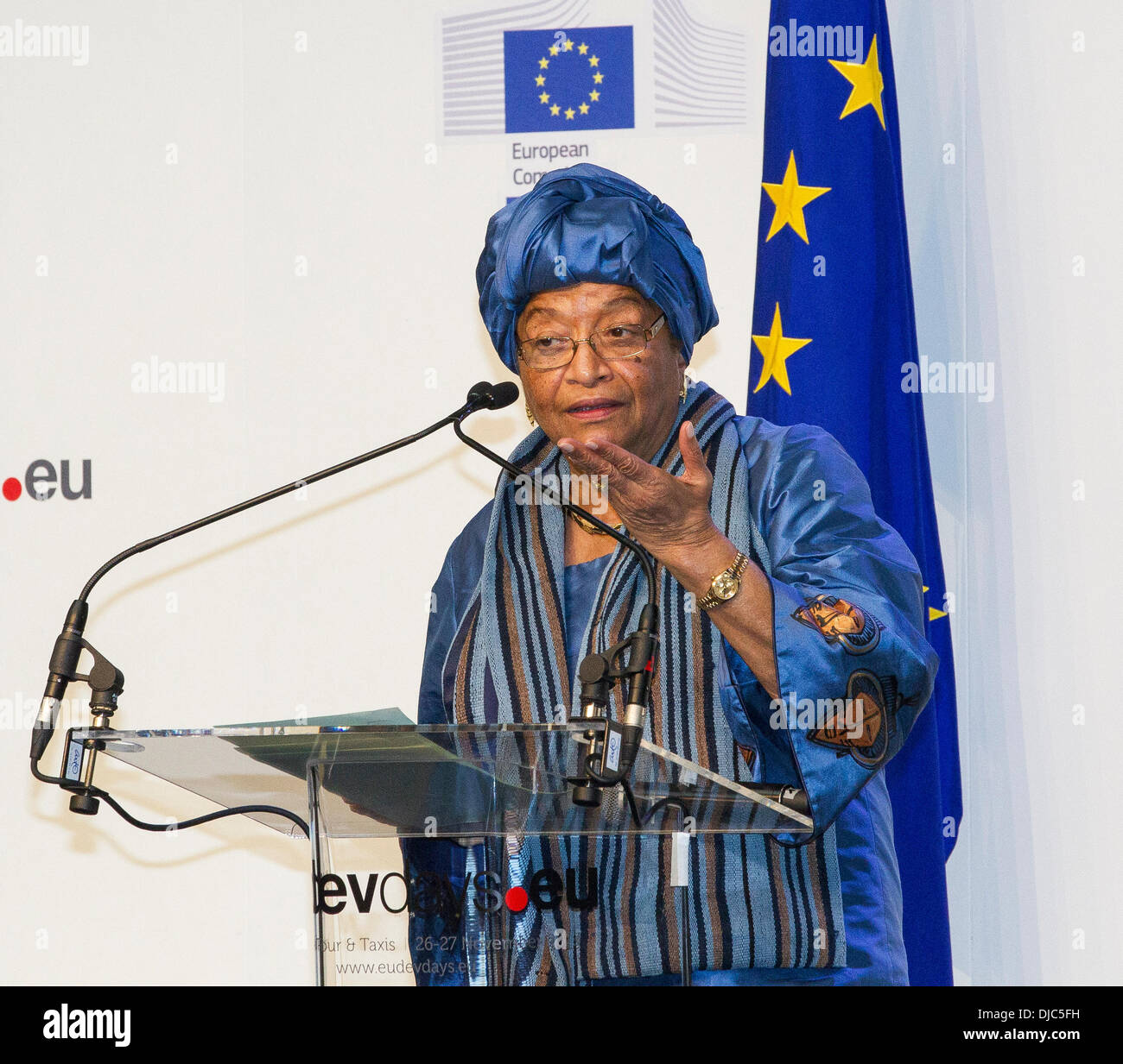 Ellen Johnson Sirleaf, Presidente della Liberia Foto Stock