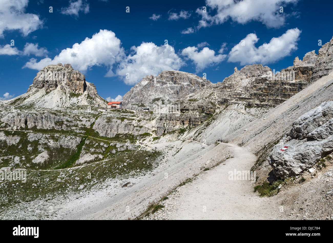 Paesaggio con sesto Dolomiti in Alto Adige nel nord Italia Foto Stock