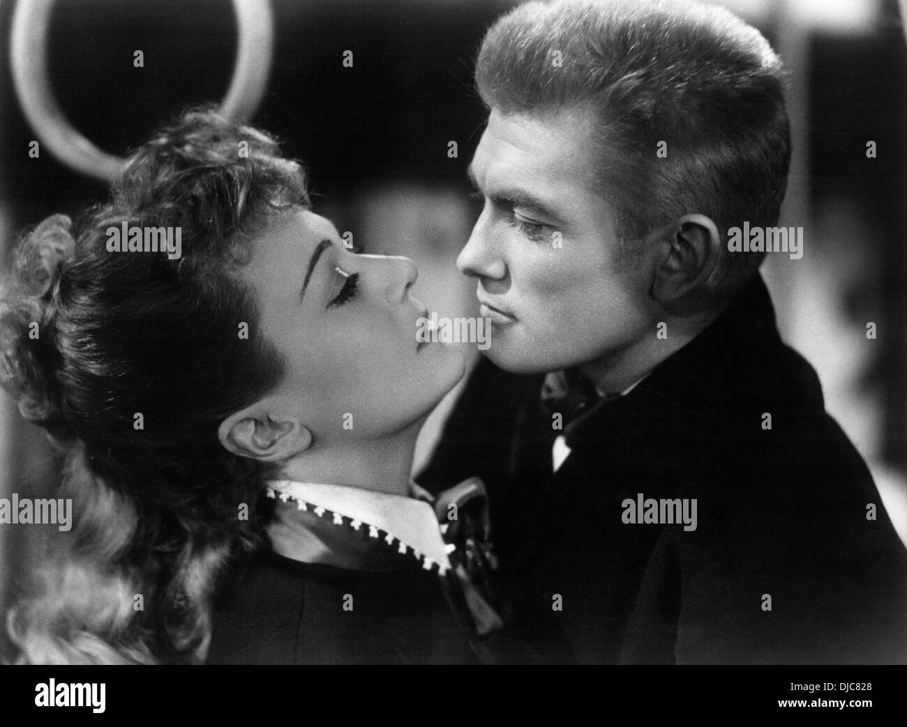 Jean Marais & Edwige Feuillere sul set del film, l'Aquila ha due teste (aka L'Aigle a Deux Tetes), 1948 Foto Stock