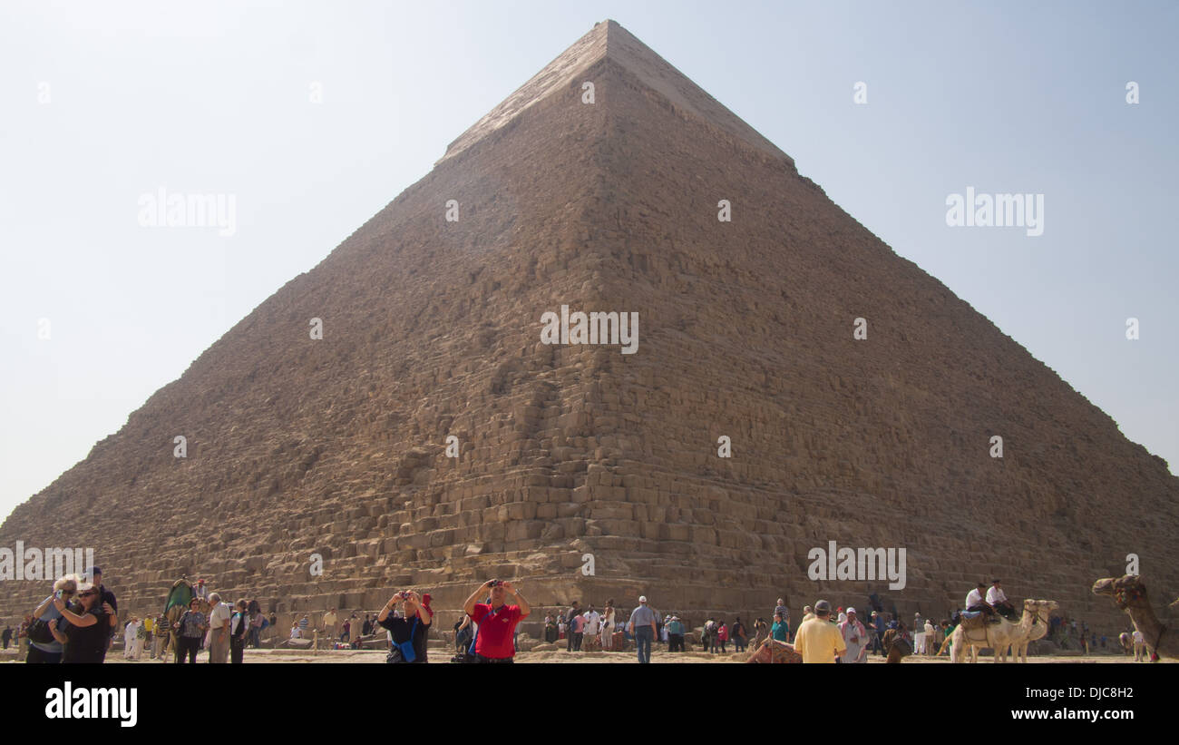 Piramide di Khaefre (o) khephren, Giza. L'Egitto. Foto Stock