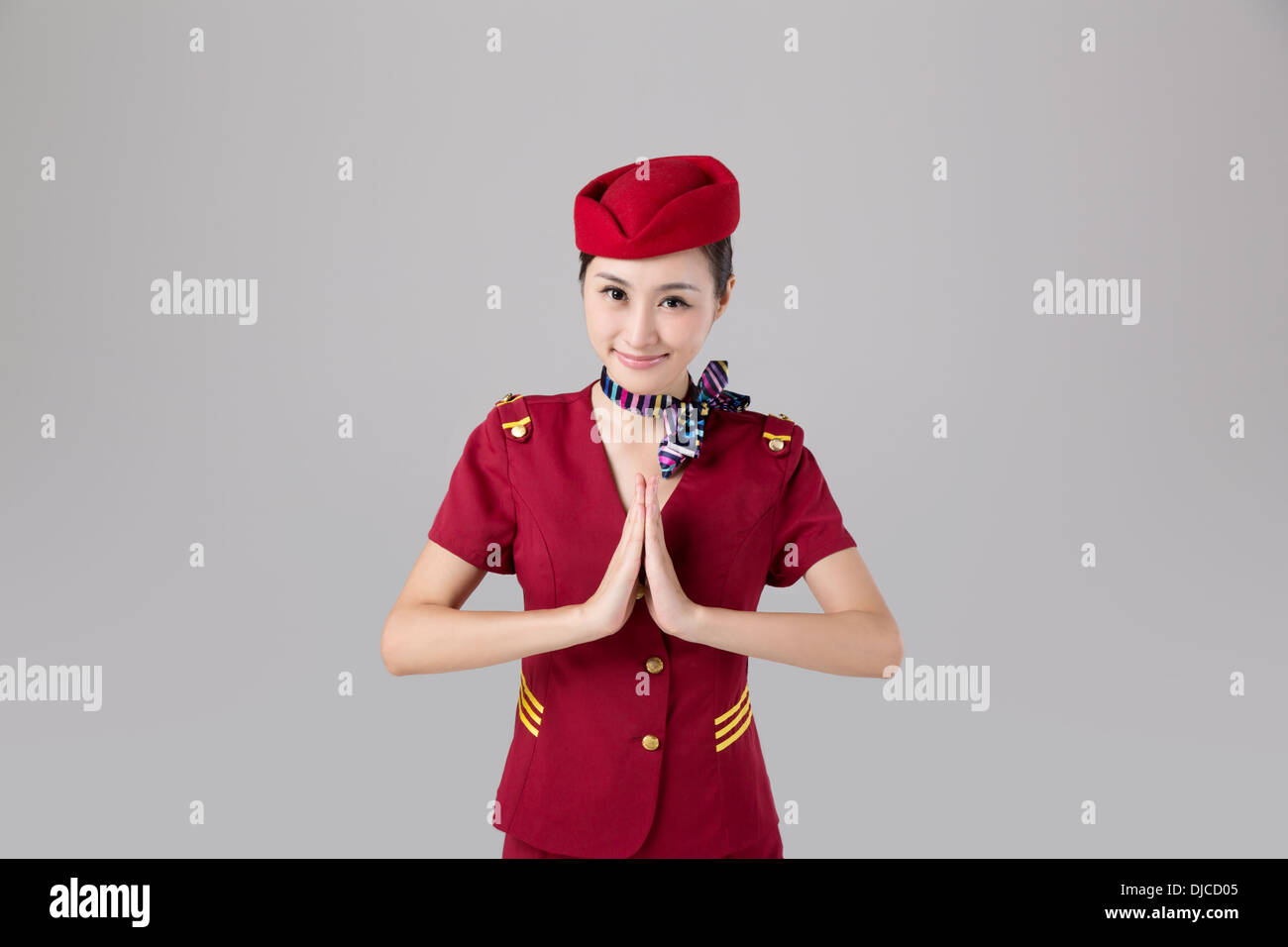 Hostess della compagnia aerea,Assistente di Volo,Host dell'aria,l'equipaggio di cabina Foto Stock