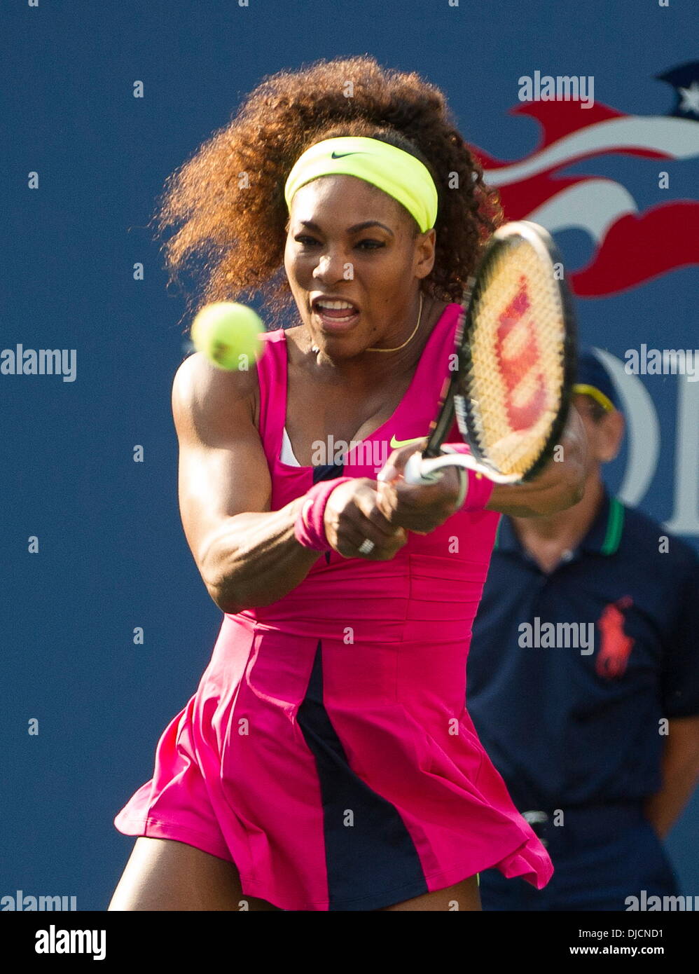 Serena Williams US Open 2012 Donna Match - Maria-Jose Martinez Sanchez vs Serena Williams, tenutosi a USTA Billie Jean King National Tennis Center. Williams sconfigge Martinez Sanchez 6-2 6-4 New York City , USA - 30.08.12 Foto Stock