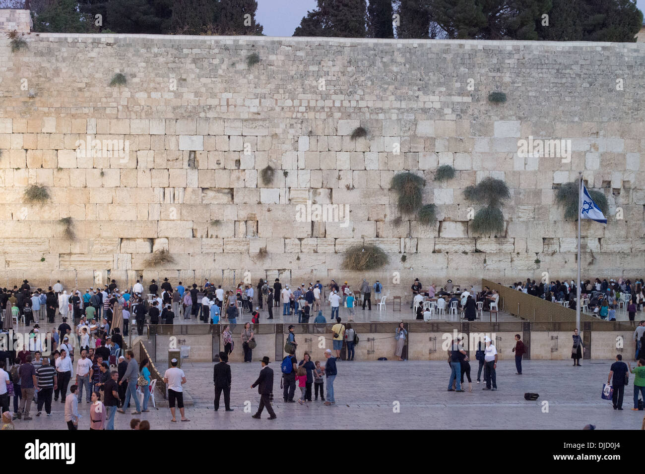 Il Muro del pianto aka parete occidentale aka Kotel, Gerusalemme, Israele Foto Stock
