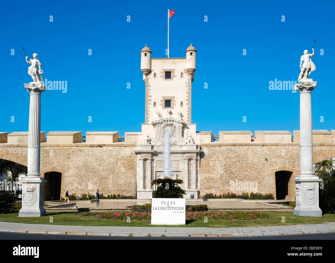 Plaza de la Constitucion, Cadice, Andalusia, Spagna Foto Stock