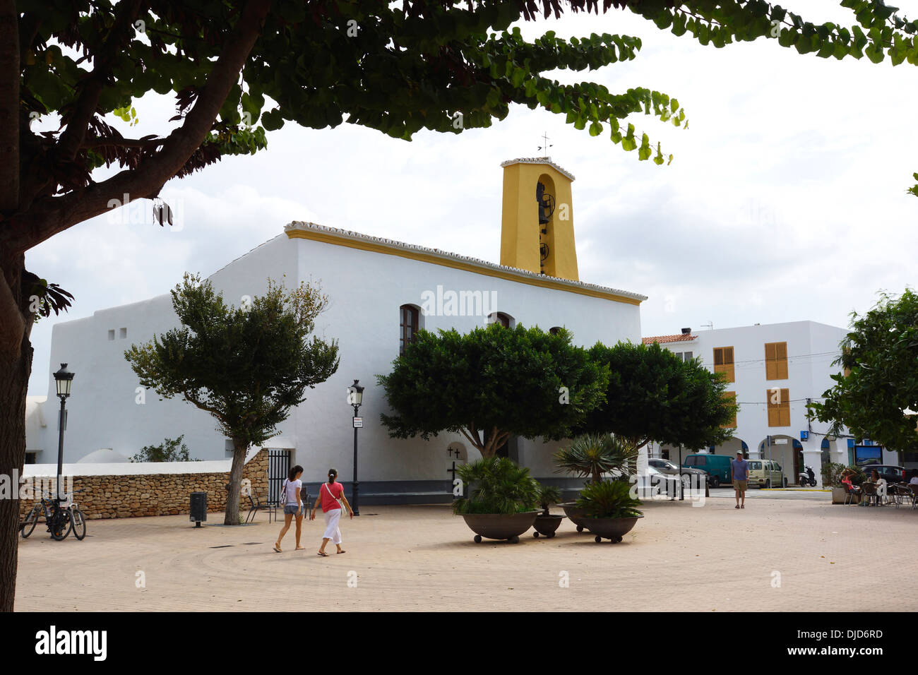 Chiesa di Santa Gertrudis de Fruitera, Santa Eulària des Riu, ibiza, Spagna Foto Stock