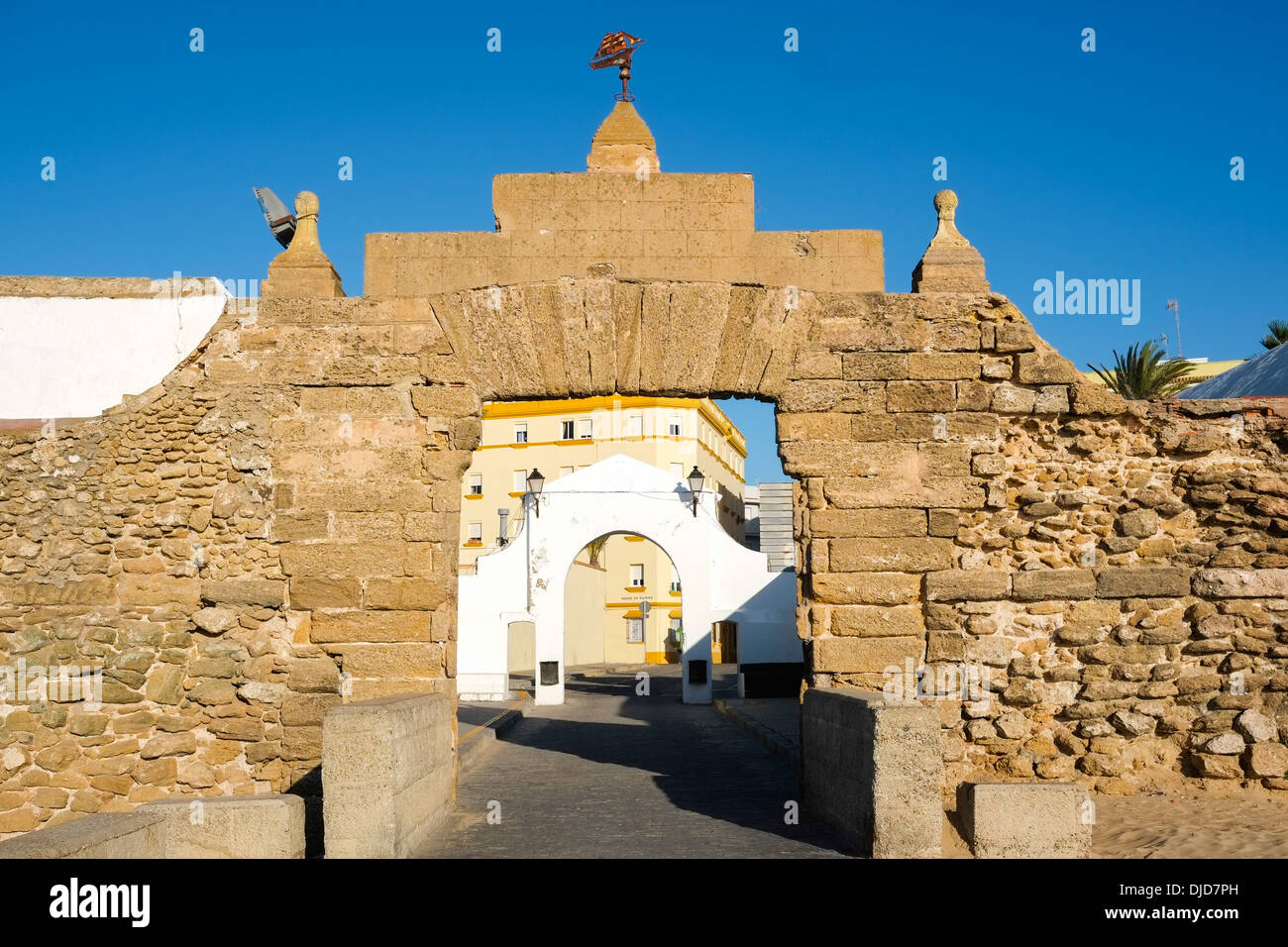 Puerta de la caleta a Cadice, Andalusia, Spagna Foto Stock