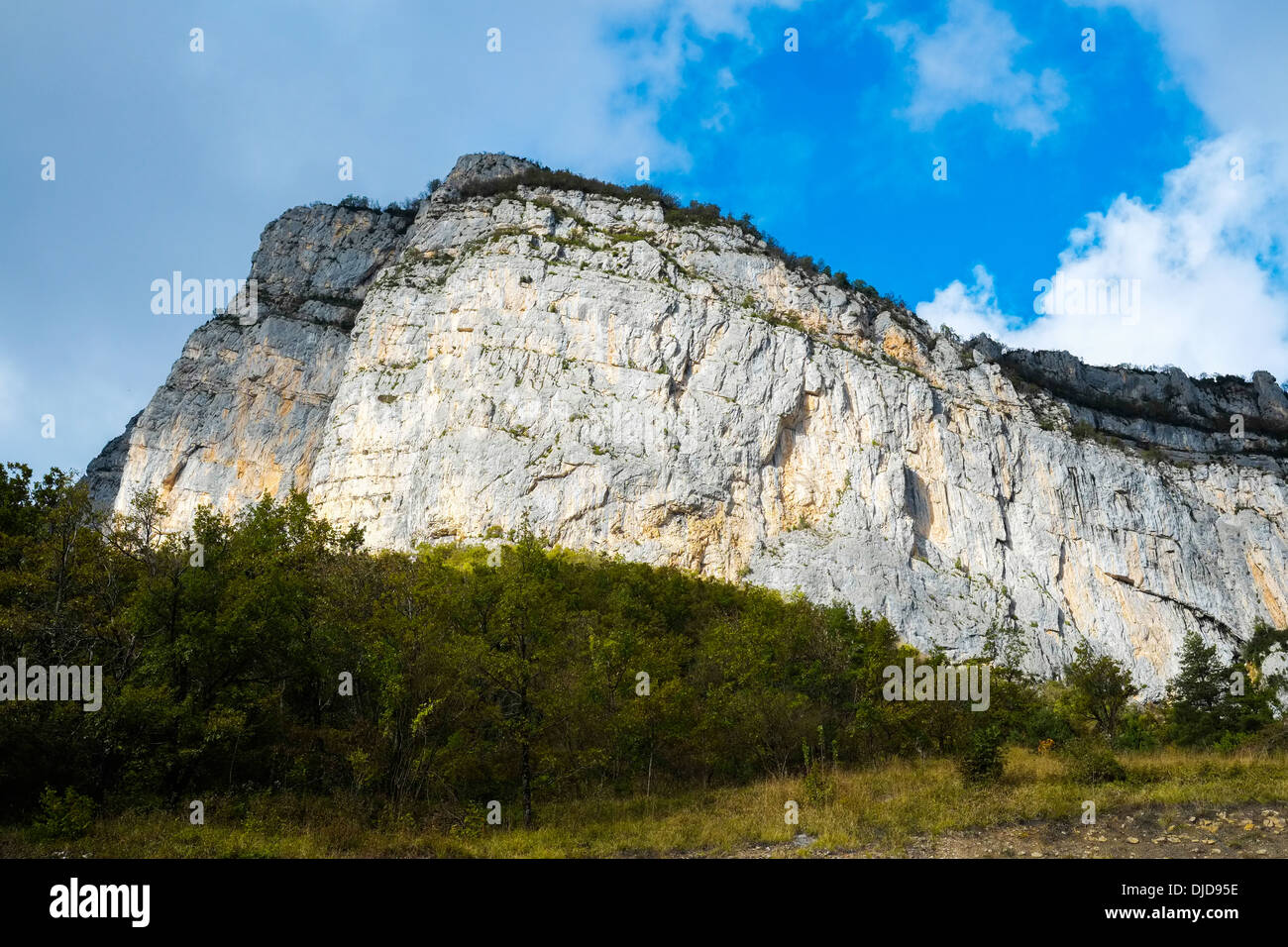 Pareti di roccia nel Vercors, Francia Foto Stock