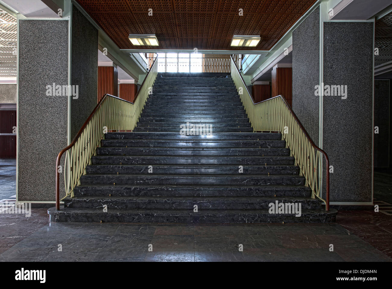 Passi nel Broadcasting Center Berlin, Berlin, Germania Foto Stock
