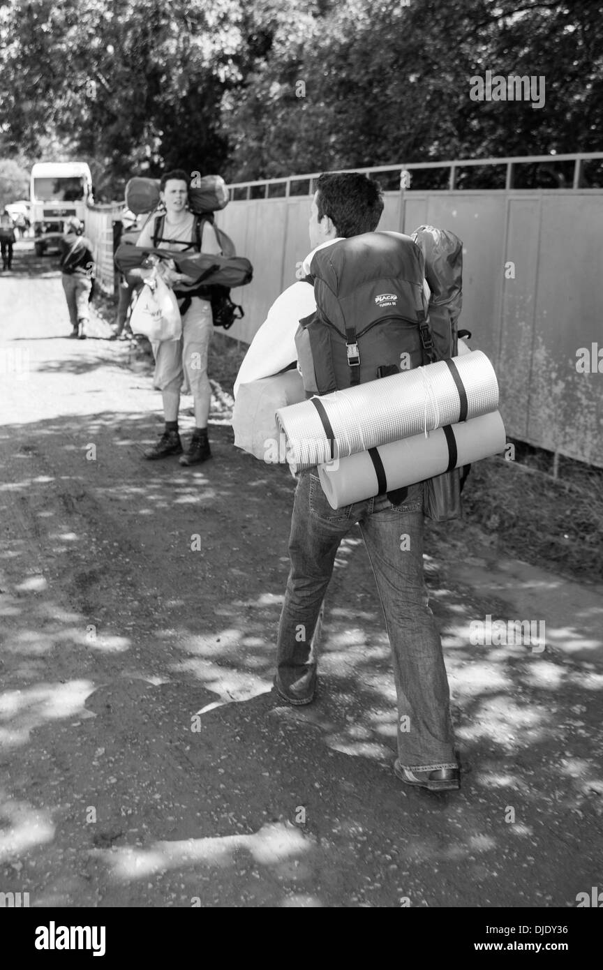 Glastonbury Festival 2004, l'azienda agricola degna, Pilton, Somerset, Inghilterra, Regno Unito. Foto Stock