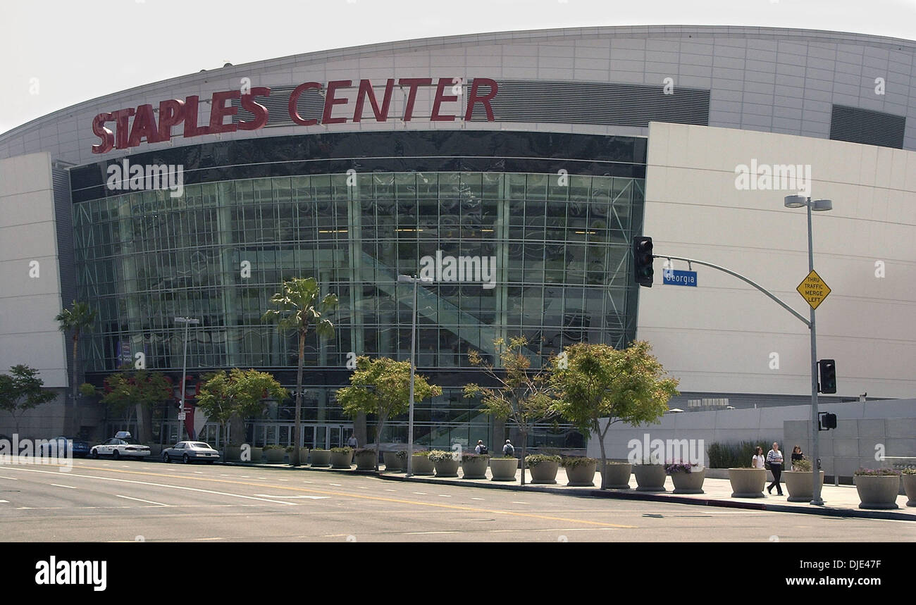 Aprile 21, 2004; Los Angeles, CA, Stati Uniti d'America; Staples Center, il sito di Vitali Klitschko vs. Corrie Sanders WBC Heavyweight titolo di lotta su Aprile 24th. Foto Stock