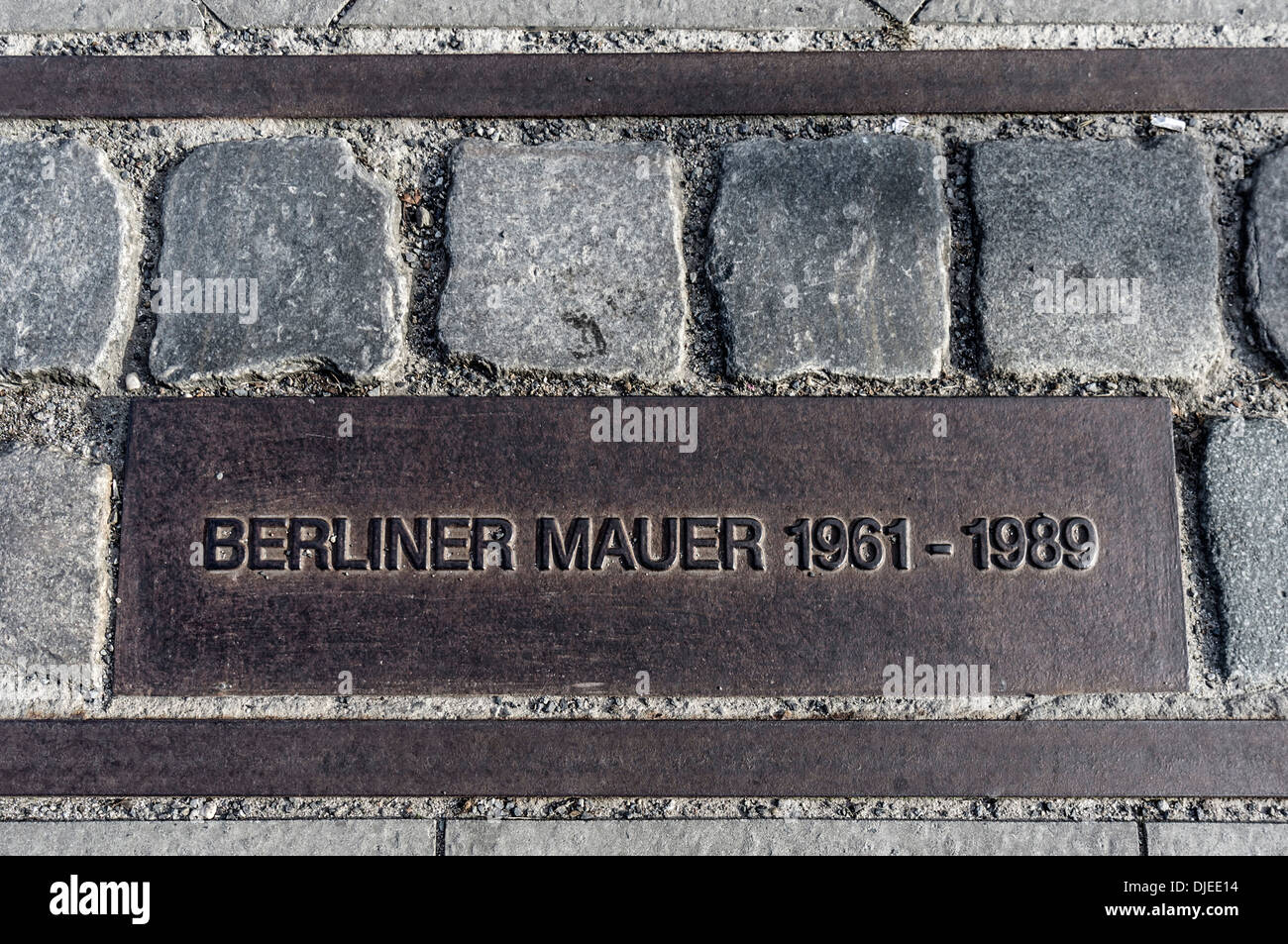 Memoriale, il muro di Berlino, Berliner Mauer 1961-1989, Bernauer Strasse , Berlino, Germania Foto Stock