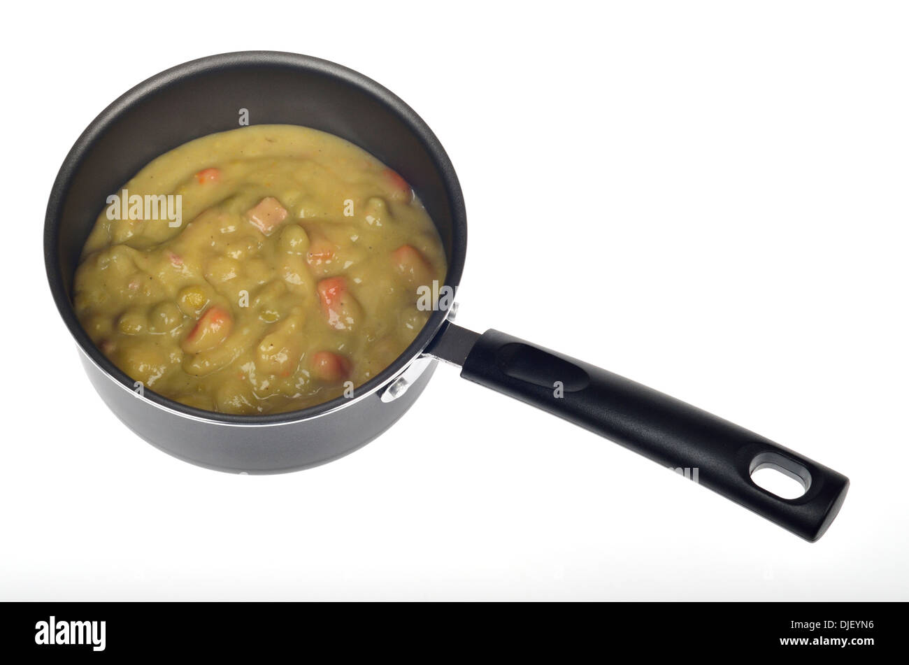 Pentola di dividere il segnale di PEA e zuppa di prosciutto Foto Stock