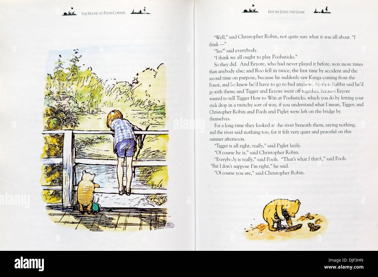 La splendida EH Shepard versione illustrata di Winnie the Pooh da AA Milne Foto Stock