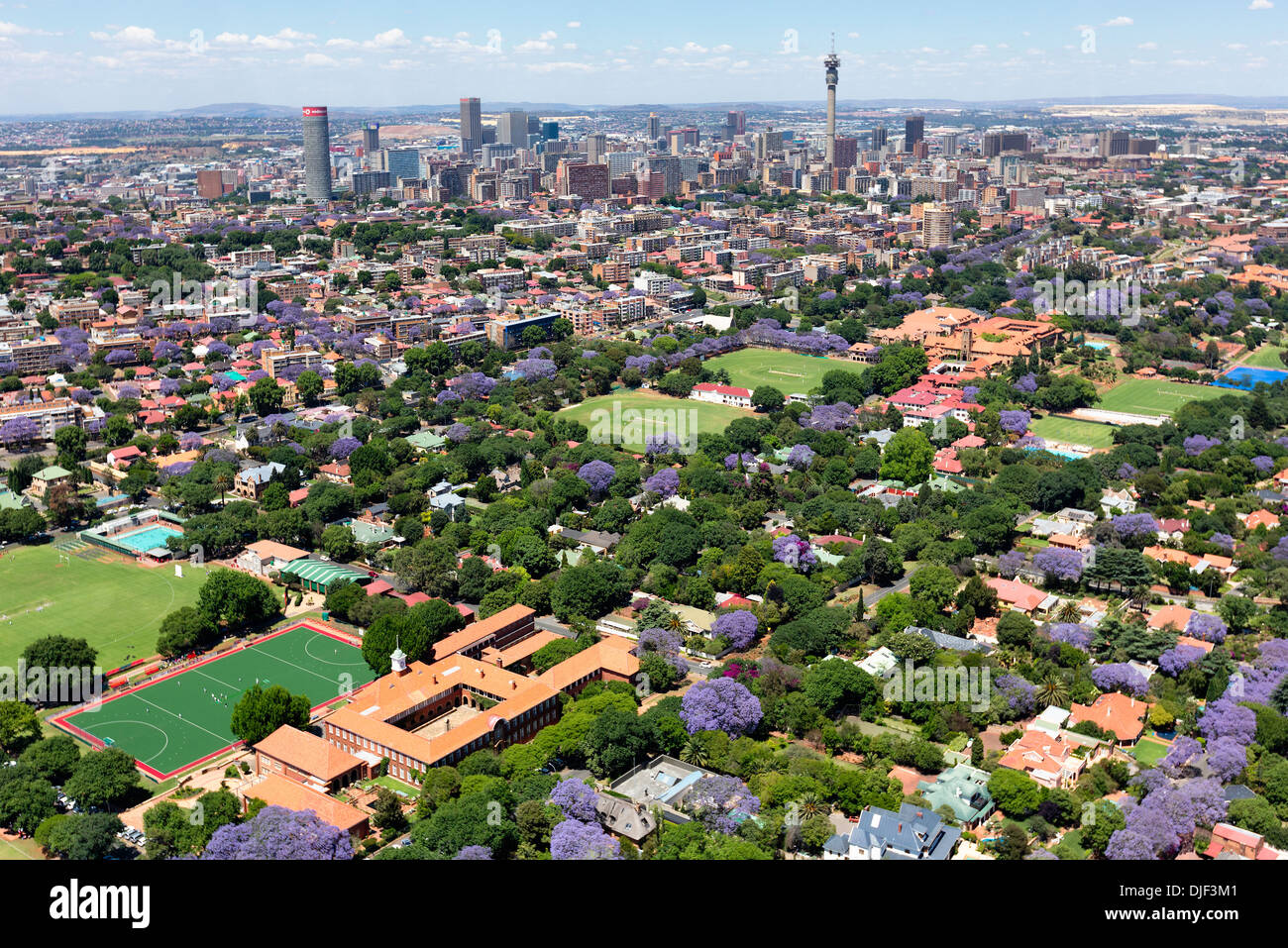 Vista aerea di St John's College, Houghton.Johannesburg.Sud Africa Foto Stock