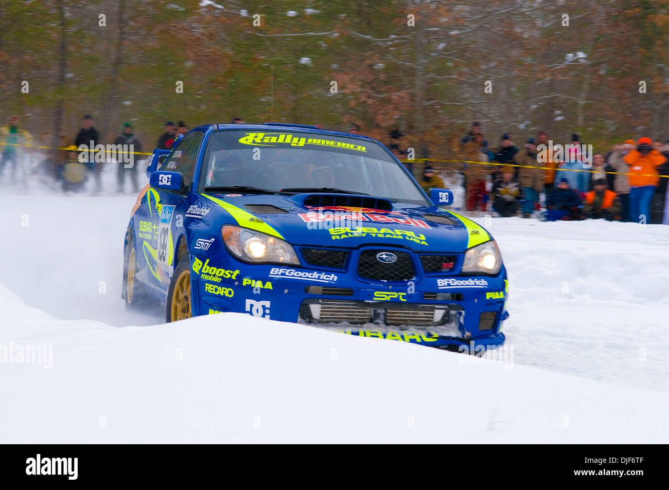 Jan 26, 2008 - Atlanta, Michigan, Stati Uniti d'America - 2008 Rally America Sno Drift rally racing in Atlanta Michigan. (Credito Immagine: © David Bailey/ZUMA Press) Foto Stock