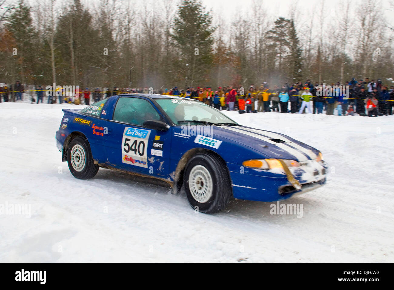 Jan 26, 2008 - Atlanta, Michigan, Stati Uniti d'America - 2008 Rally America Sno Drift rally racing in Atlanta Michigan. (Credito Immagine: © David Bailey/ZUMA Press) Foto Stock