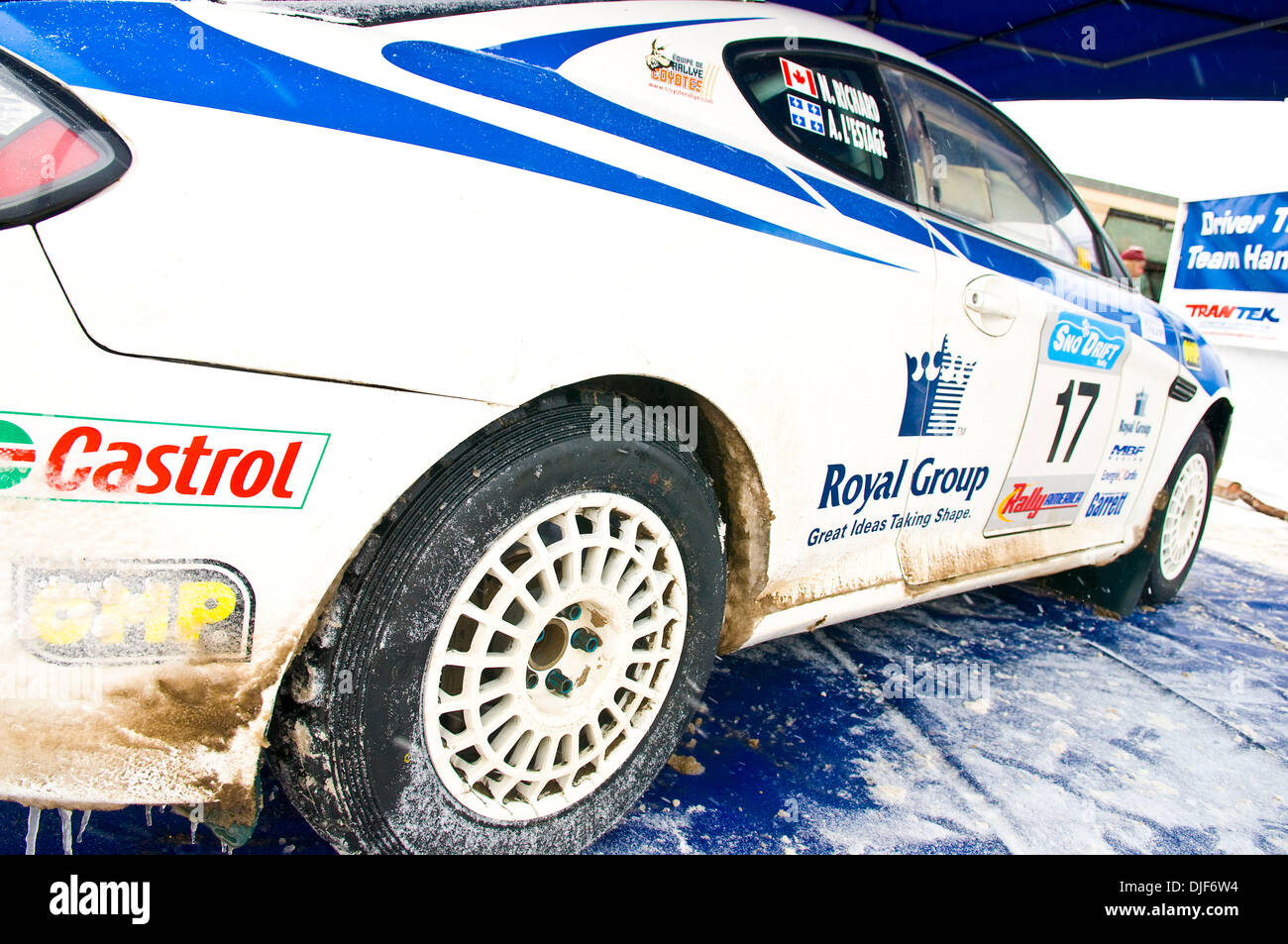 Jan 26, 2008 - Atlanta, Michigan, Stati Uniti d'America - 2008 Rally America Sno Drift rally racing in Atlanta Michigan. (Credito Immagine: © David Bailey/ZUMA Press) Foto Stock