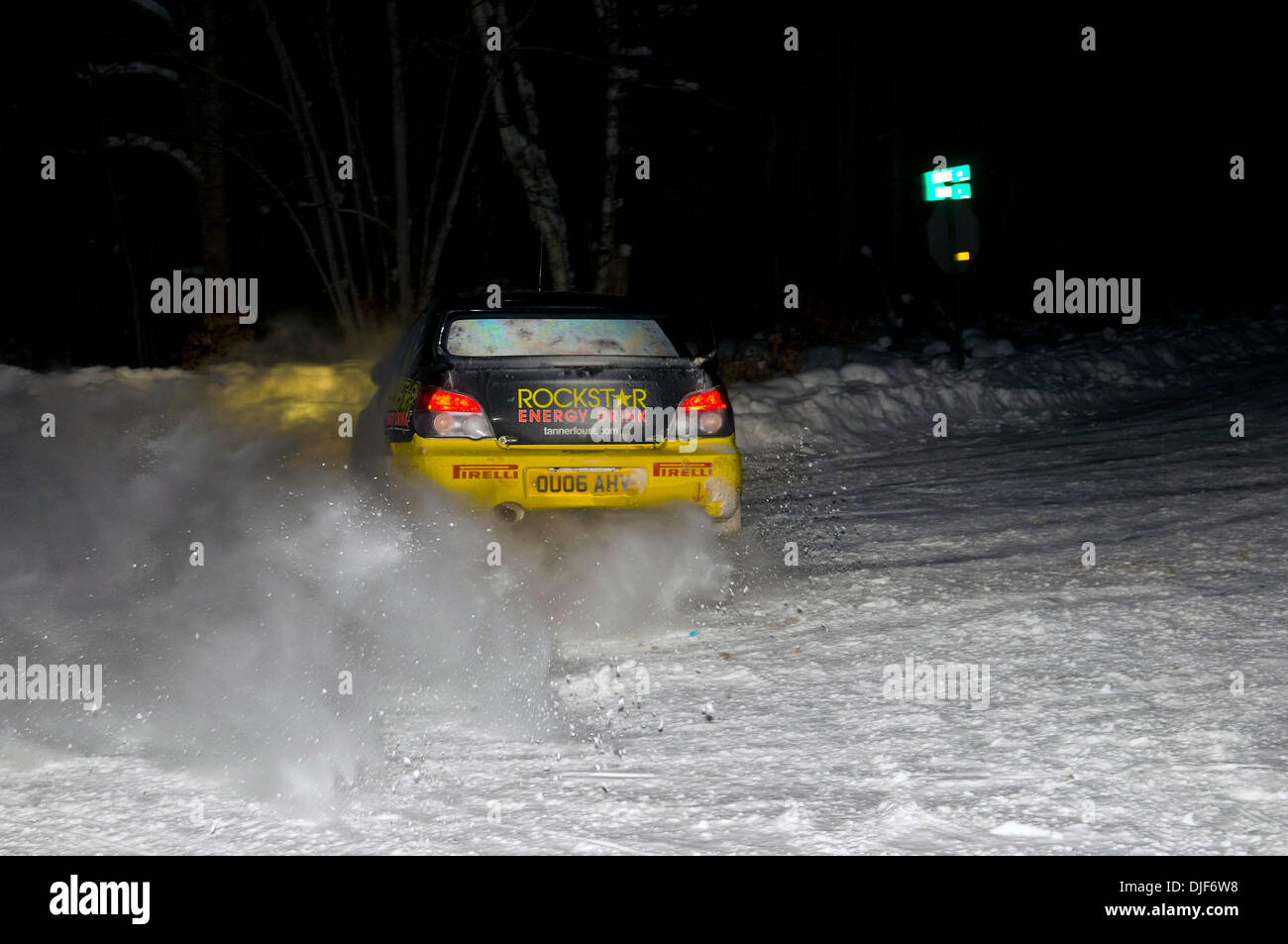Jan 26, 2008 - Atlanta, Michigan, Stati Uniti d'America - 2008 Rally America Sno Drift rally racing in Atlanta Michigan. (Credito Immagine: © David Bailey/ZUMA Press) Foto Stock