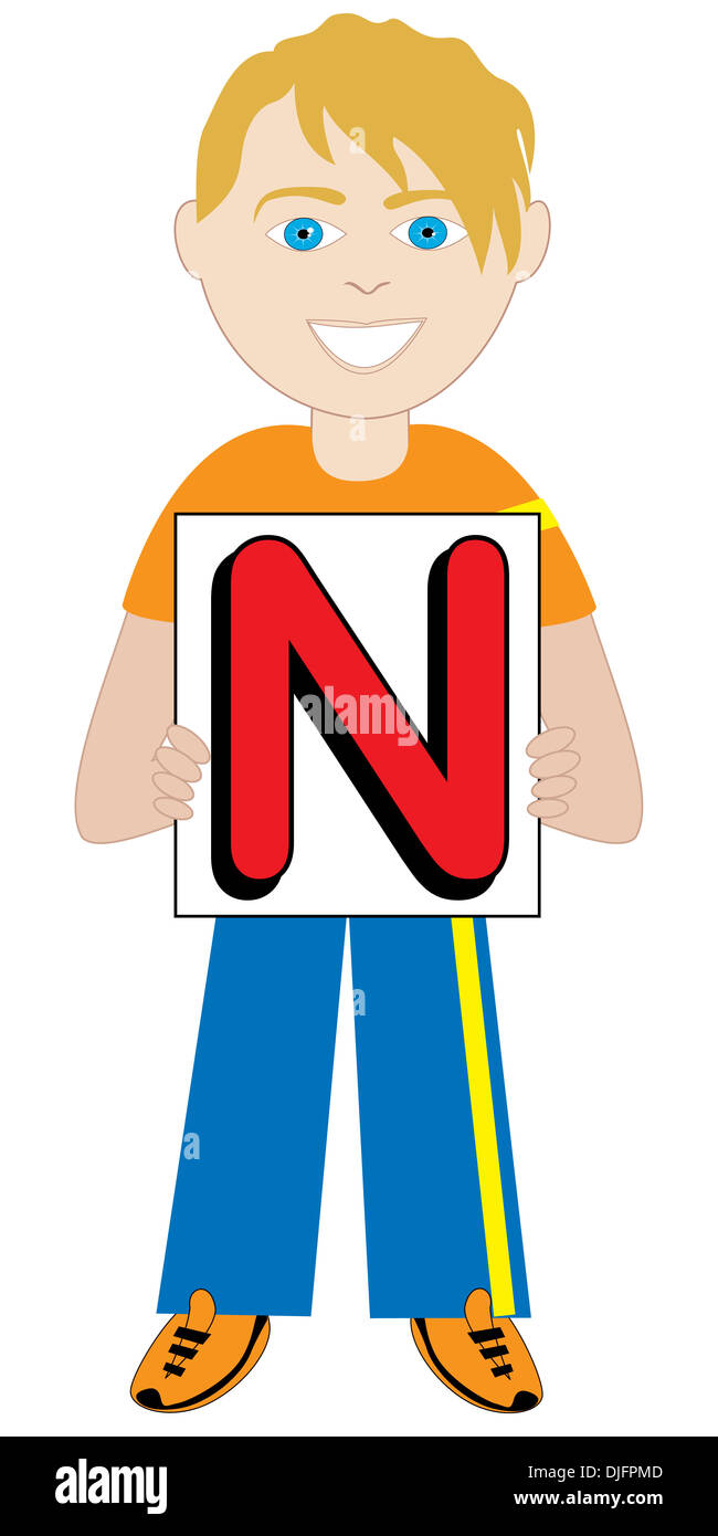 Alfabeto bambini disponibile come un vettore o illustrazione Raster Foto Stock