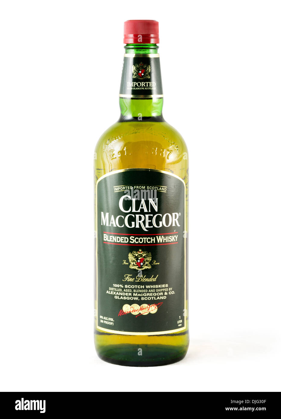 Bottiglia del Clan MacGregor importati Scotch whisky blended, STATI UNITI D'AMERICA Foto Stock