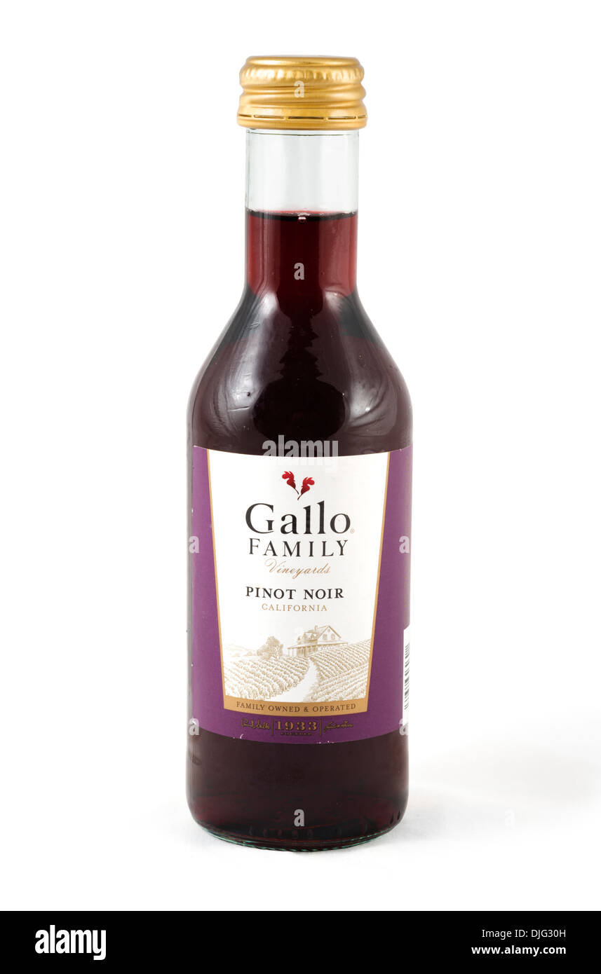 Piccola bottiglia di Gallo Family Vineyards Pinot Noir vino rosso, STATI UNITI D'AMERICA Foto Stock