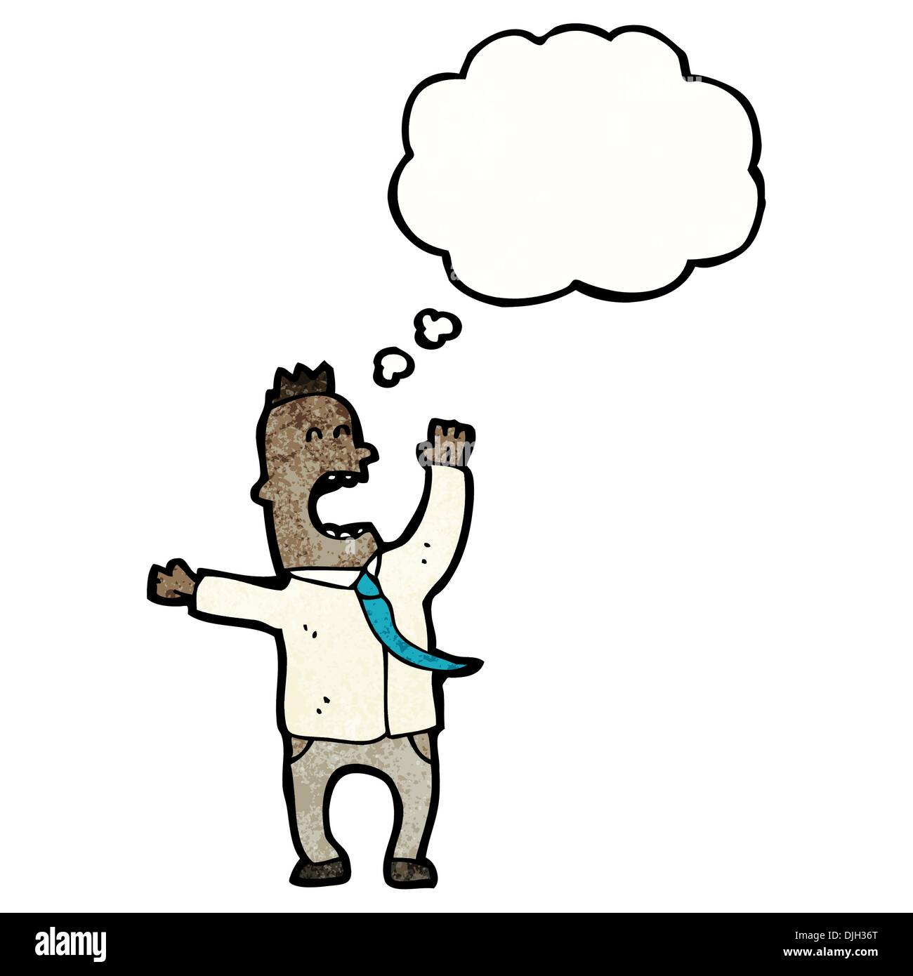 Cartoon retrò con texture. Isolato su bianco. Illustrazione Vettoriale