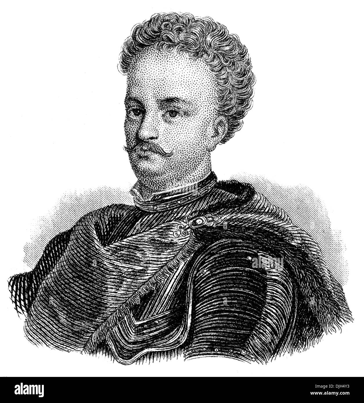 Ritratto di Giovanni III Sobieski 1629 - 1696, Monarch del polacco-lituano Commonwealth, re di Polonia e Gran Duca di Lithu Foto Stock